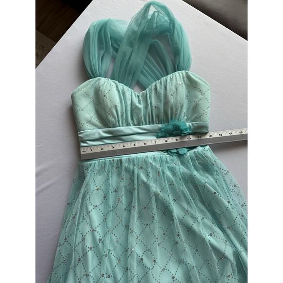 By & By Women's Jr 1 Fairy Formal Sparkle Mesh Mini Dress Prom Party Occasion - Picture 6 of 9